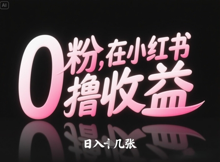 0粉在小红书撸收益，日入几张-巴七创客网