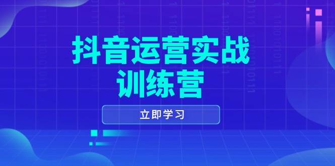 抖音运营实战训练营，0-1打造短视频爆款，涵盖拍摄剪辑、运营推广等全过程-巴七创客网