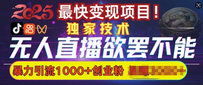 欲罢不能的无人直播引流，超暴力日引流1000+高质量精准创业粉-巴七创客网