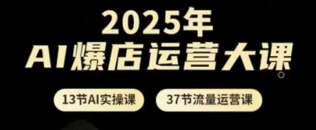2025年AI爆店运营大课，13节AI实操课+37节流量运营课-巴七创客网