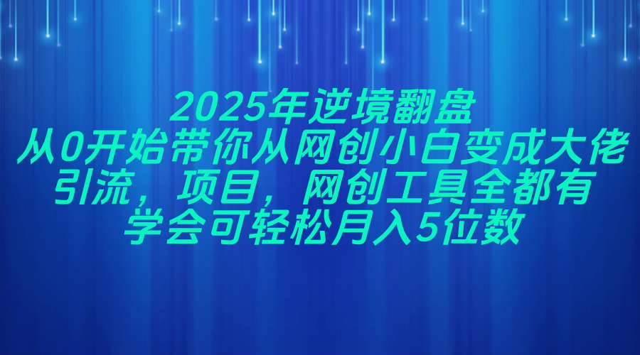 （14473期）2025年逆境翻盘，从0开始带你从网创小白变成大佬，引流，项目，网创工…-巴七创客网