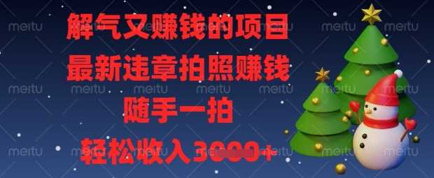 解气又挣钱的项目，最新违章拍照挣钱，随手一拍，轻松收入数张【揭秘】-巴七创客网