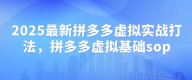 2025最新拼多多虚拟实战打法，拼多多虚拟基础sop-巴七创客网