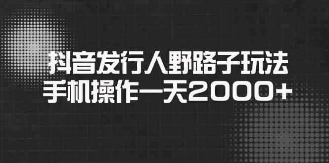 （14068期）抖音发行人野路子玩法，手机操作一天2000+-巴七创客网