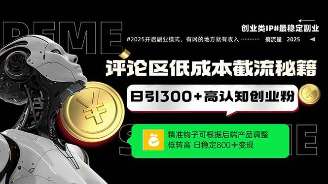 （14779期）评论区低成本引流秘籍，精准钩子直击用户，单账号日增300+创业粉，日稳…-巴七创客网