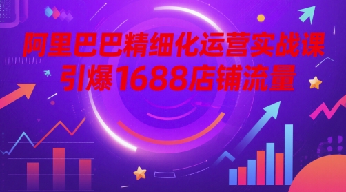阿里巴巴精细化运营实战课，引爆1688店铺流量-巴七创客网