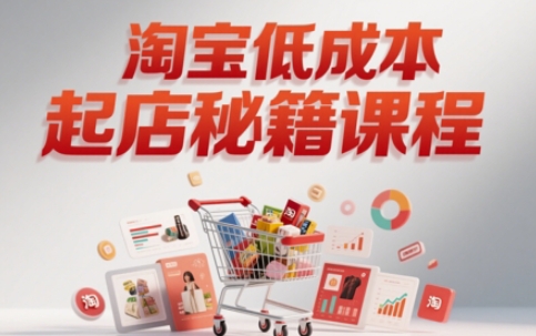淘宝低成本起店系统课，助你快速起店，实现弯道超车-巴七创客网