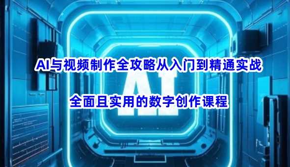 AI与视频制作全攻略从入门到精通实战，全面且实用的数字创作课程-巴七创客网