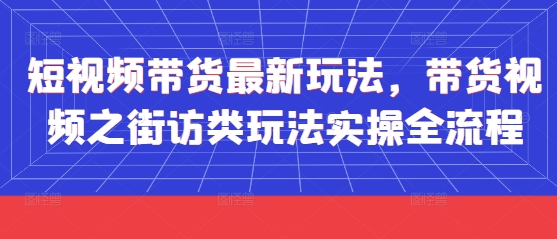 短视频带货最新玩法，带货视频之街访类玩法实操全流程-巴七创客网