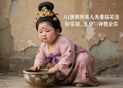 AI唐朝胖美人夫妻搞笑涨粉实操，五分钟教会你-巴七创客网