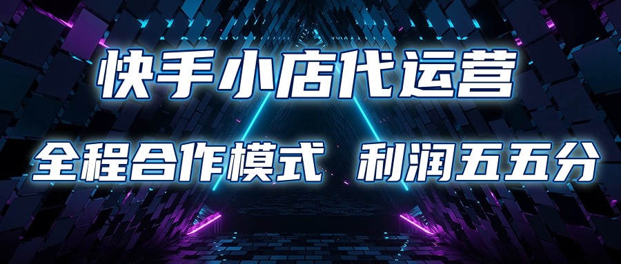 快手小店代运营 限时托管计划 合作模式 利润五五分成-巴七创客网