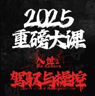 2025重磅大课，入世2，驾驭与控制-巴七创客网