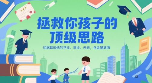 付费文章：拯救你孩子的顶级思路，彻底聊透他的学业、事业、未来，含金量满满-巴七创客网