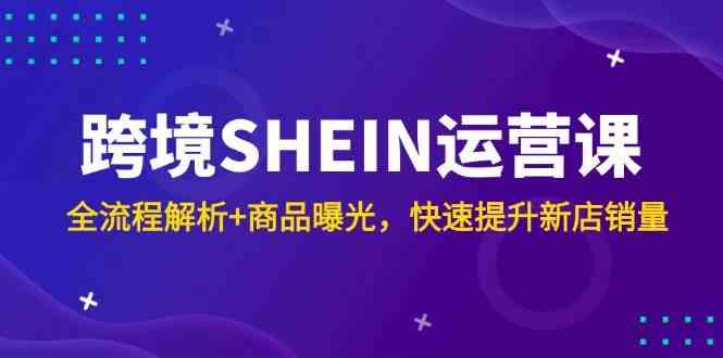 跨境SHEIN运营课，全流程解析+商品曝光，快速提升新店销量-巴七创客网